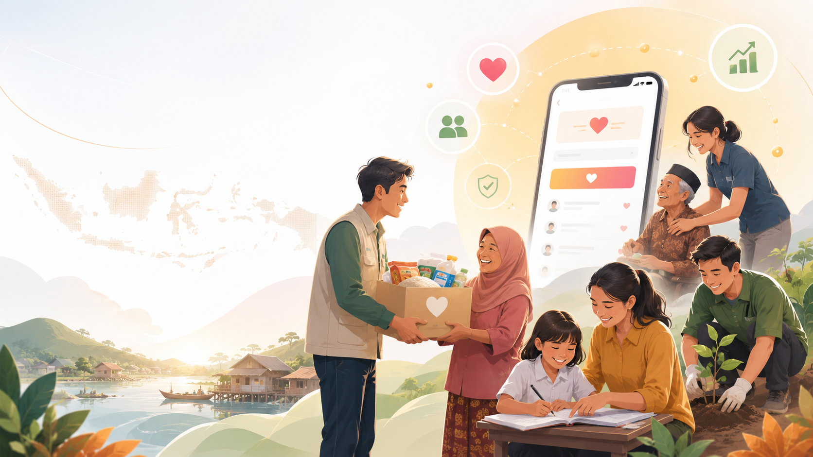 Contoh template Social Impact dengan kegiatan komunitas